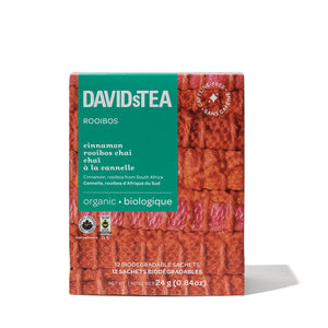 Organic Cinnamon Rooibos Chai Tea Pack of 12 Sachets Rooibos front view