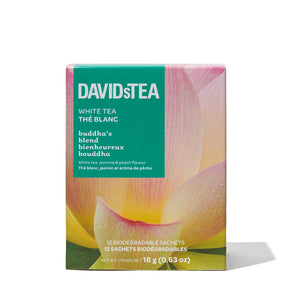 Buddha's Blend Tea Pack of 12 Sachets White front view