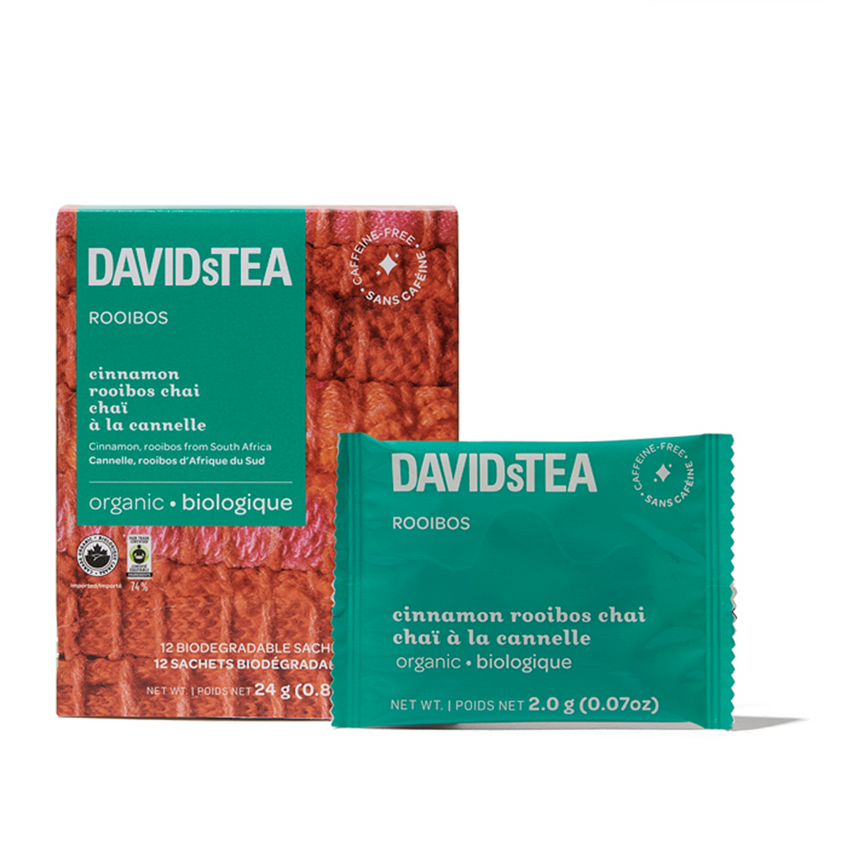 Organic Cinnamon Rooibos Chai Tea Pack of 12 Sachets  secondary