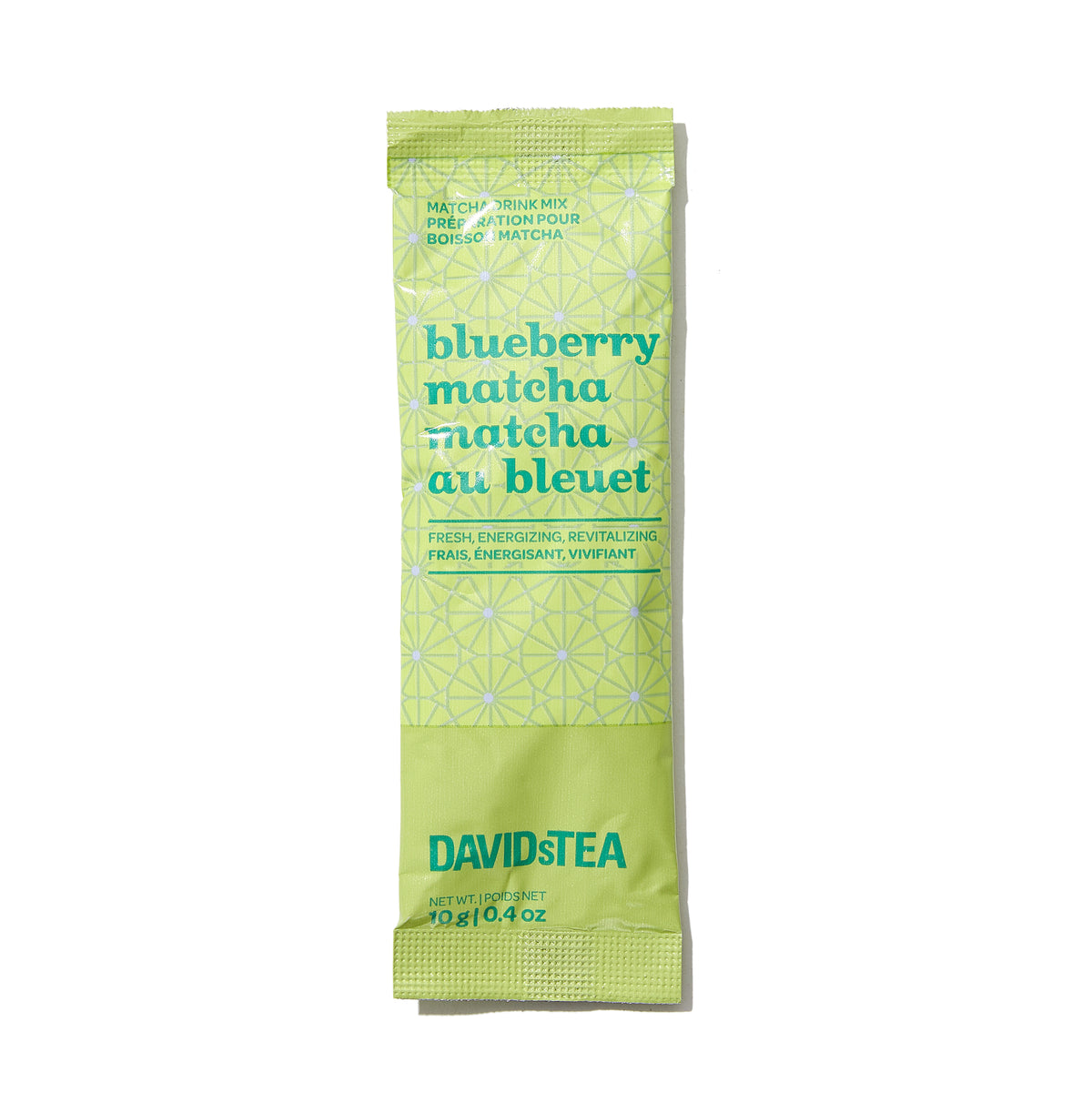 Blueberry Matcha Single Serves Pack of 48 Matcha Drink Mix front view