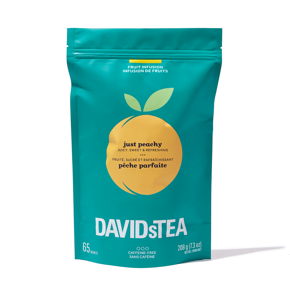 Just Peachy Tea Bag of 65 Sachets Herbal front view