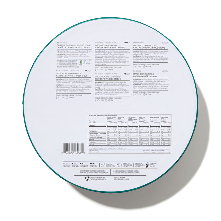 Chai Teas Sachet Tea Wheel