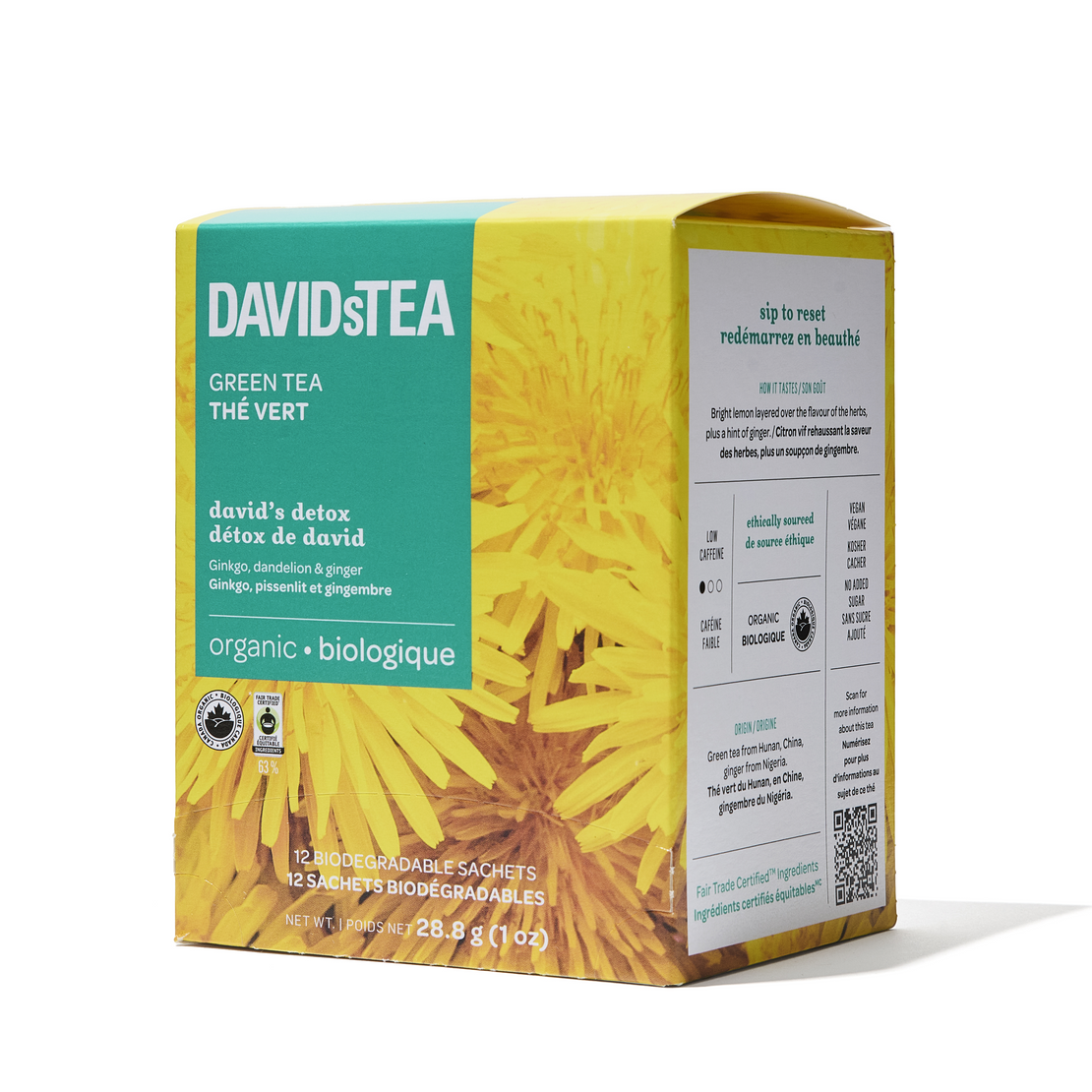 Organic David's Detox Tea Pack of 12 Sachets  more detail 