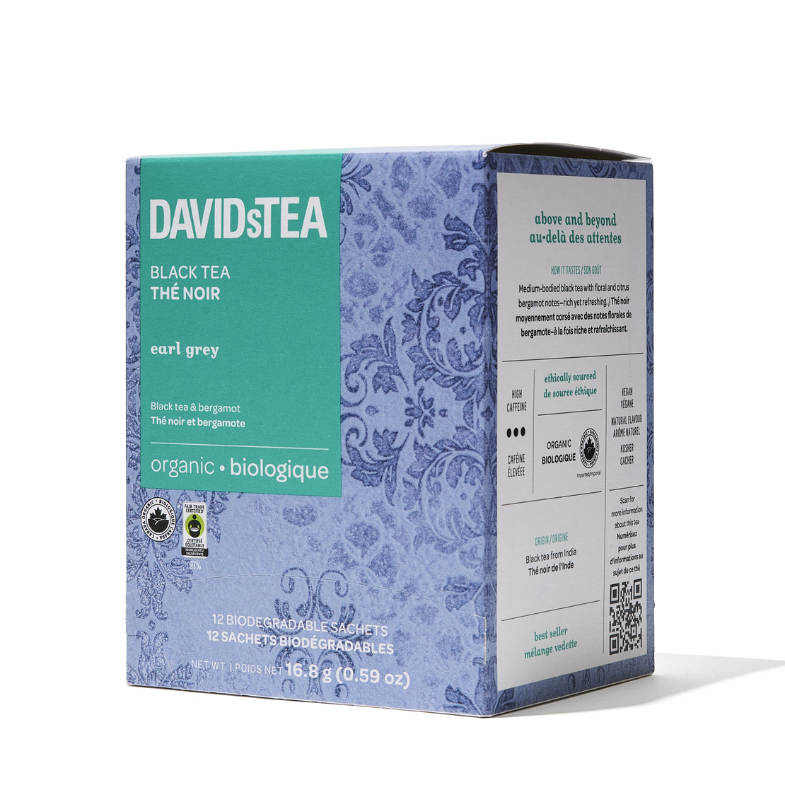 Organic Earl Grey Tea Pack of 12 Sachets  more detail 