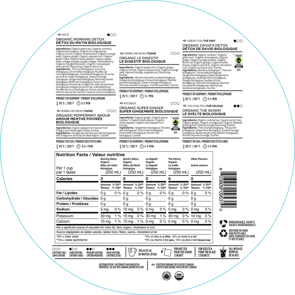 Detox Teas Sachet Tea Wheel  detail