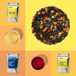 Fruity Fall Trio Tea Bundle with three loose leaf teas and their packages