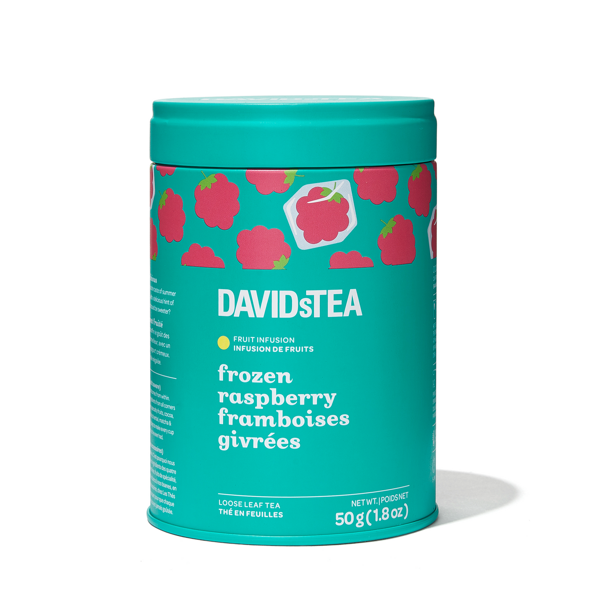 Frozen Raspberry Tea Loose Leaf Tin Herbal front view