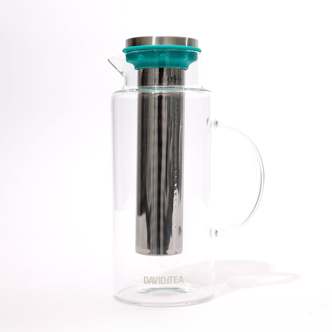 Teal Glass Pitcher

