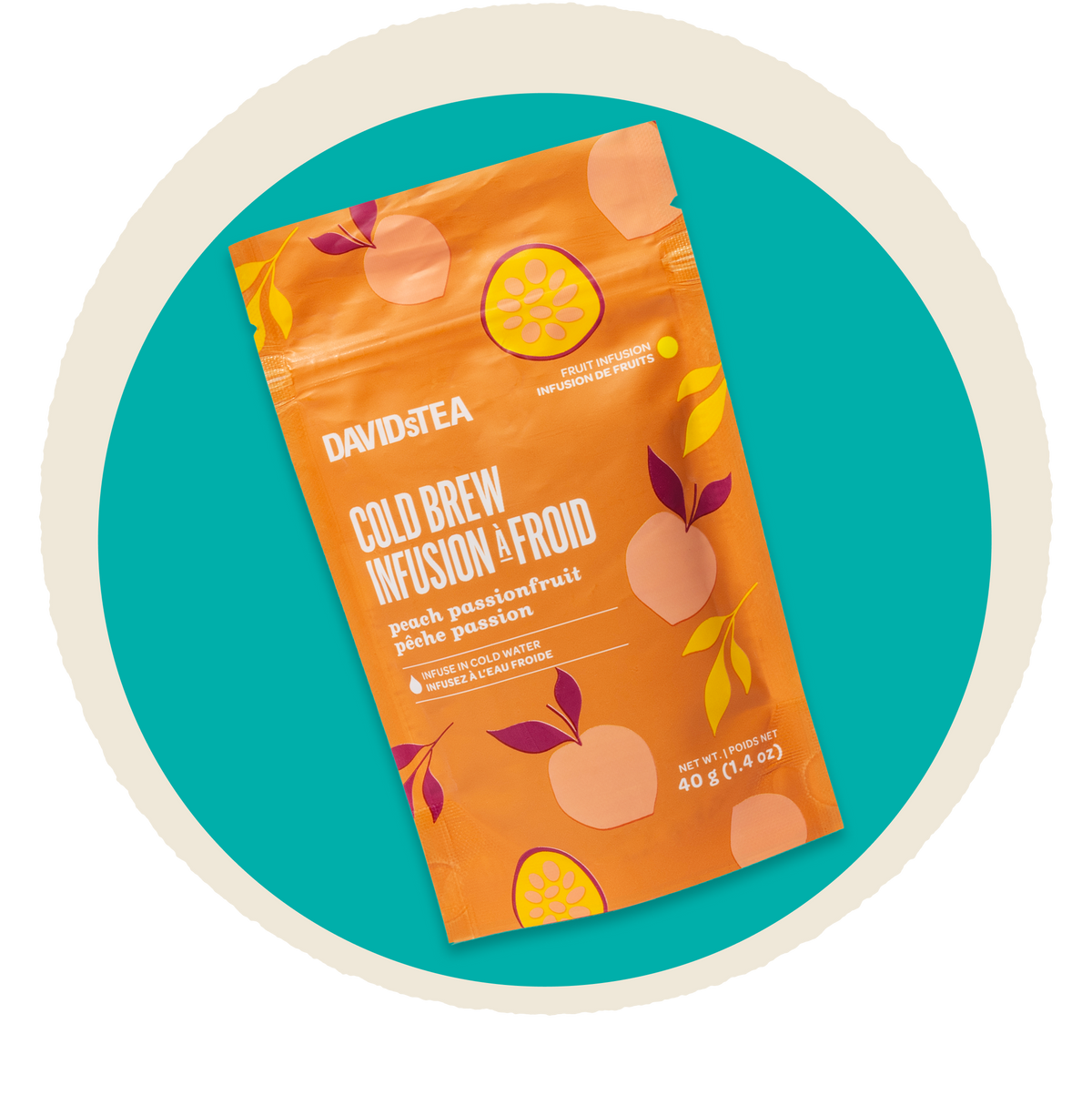 Orange tea sachet packaging