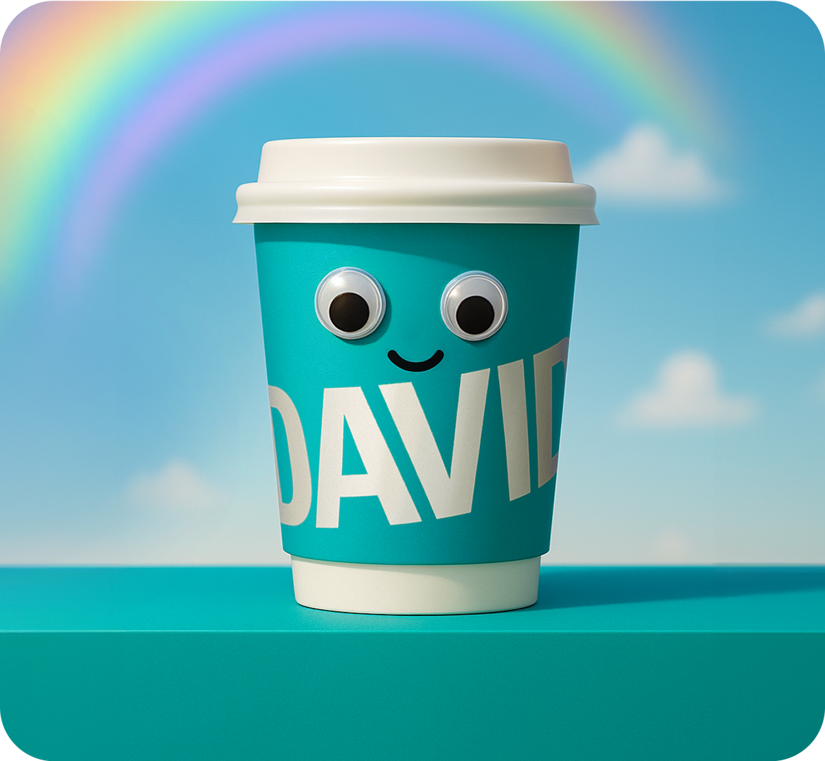 Illustrated DAVIDsTEA takeaway tea cup
