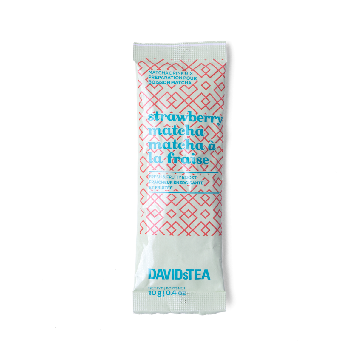 Strawberry Matcha Single Serves Pack of 48 Matcha Drink Mix front view