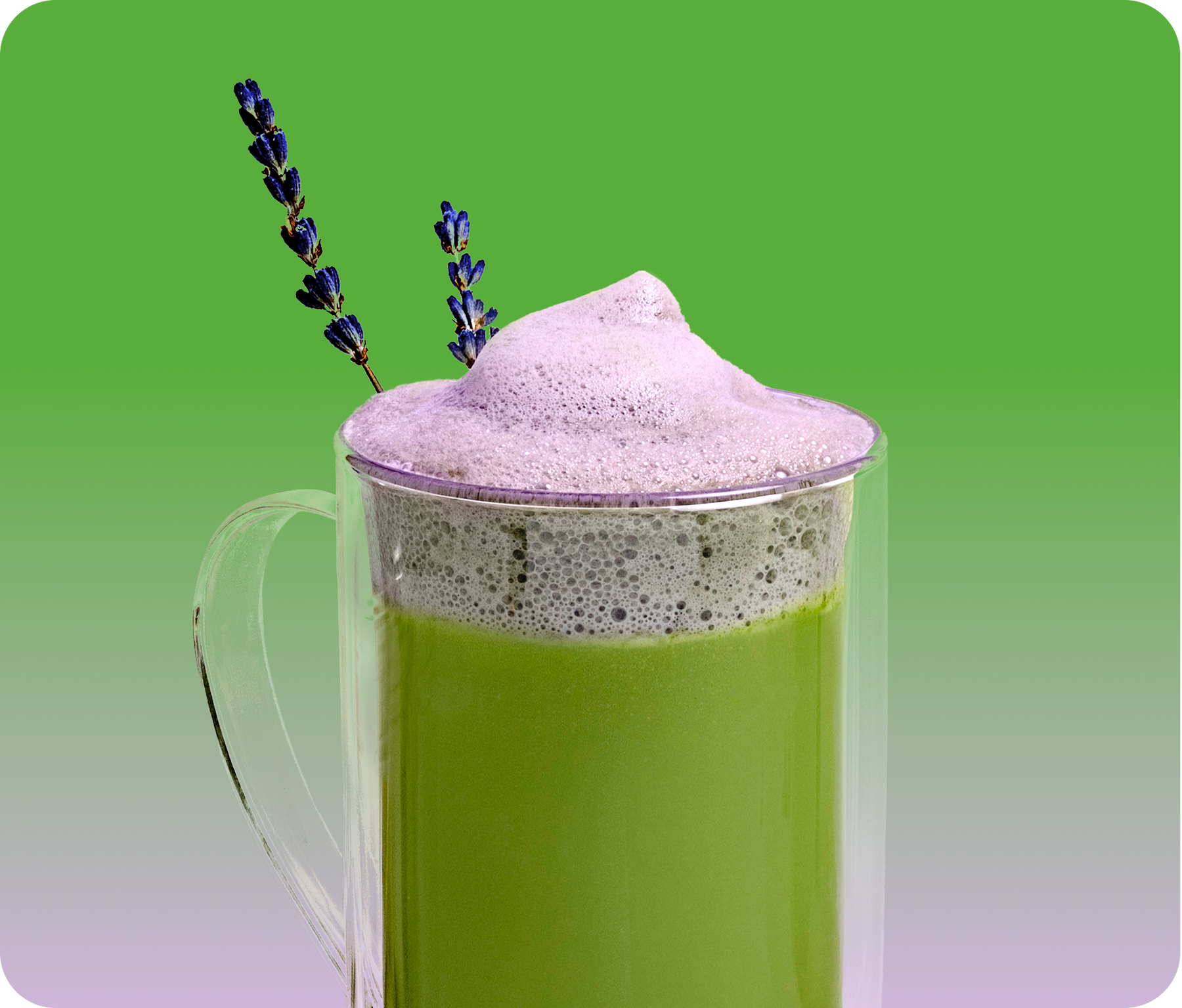 lavender matcha latte