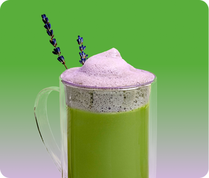 lavender matcha latte