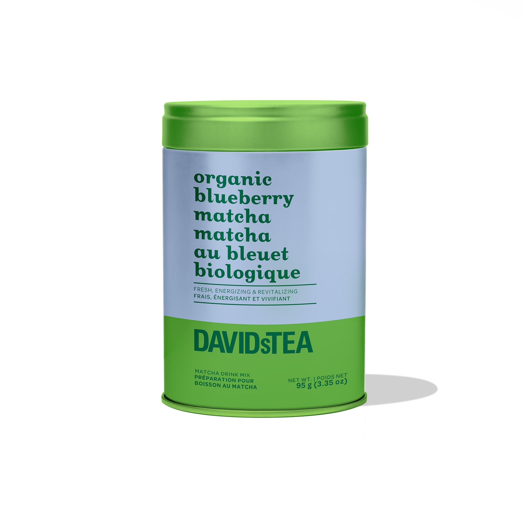 Organic Blueberry Matcha Iconic Tin Matcha Drink Mix front view