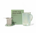 Iridescent Green Double Walled Nordic Mug  front view