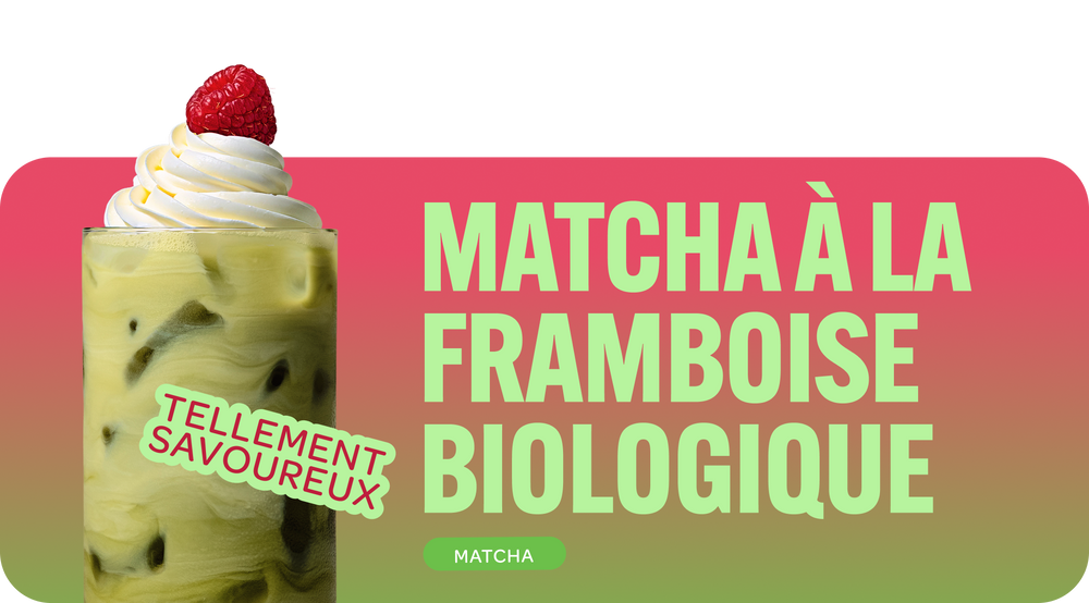 matcha a la framboise biologique