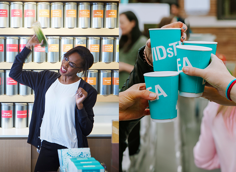 DAVIDsTEA team members posing together