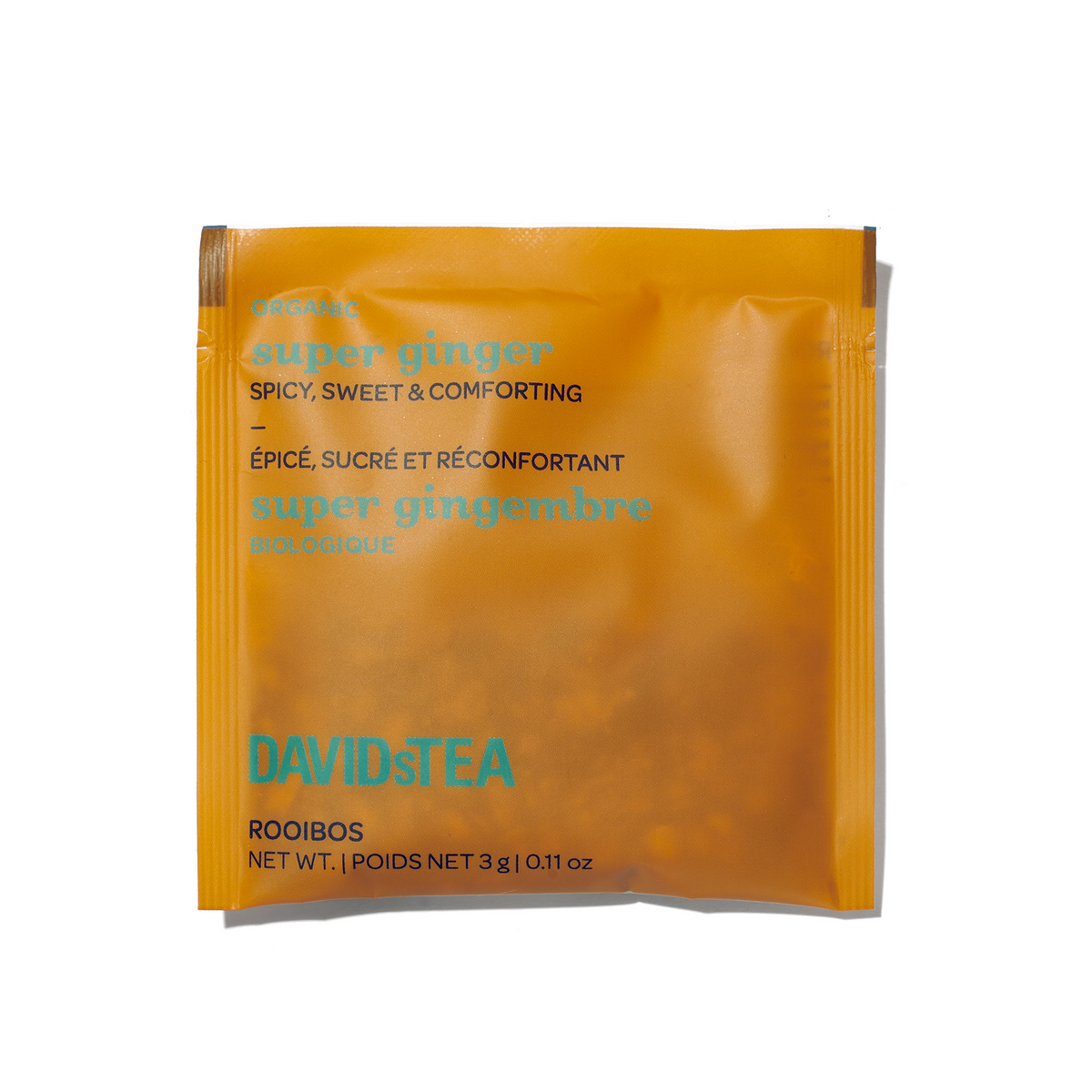 Organic Super Ginger Tea Pack of 25 Sachets Rooibos front view