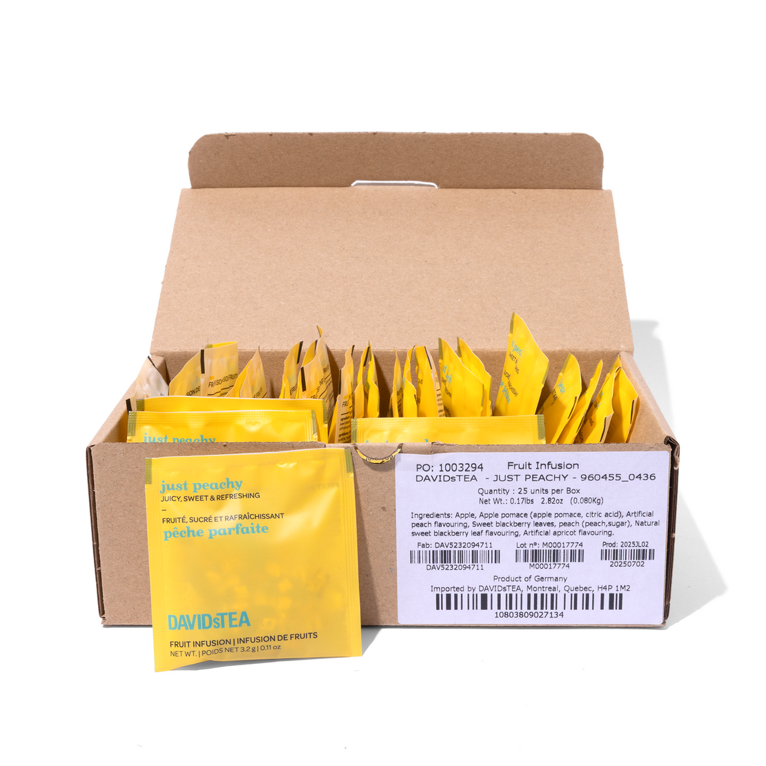 Just Peachy Tea Pack of 25 Sachets  more detail 