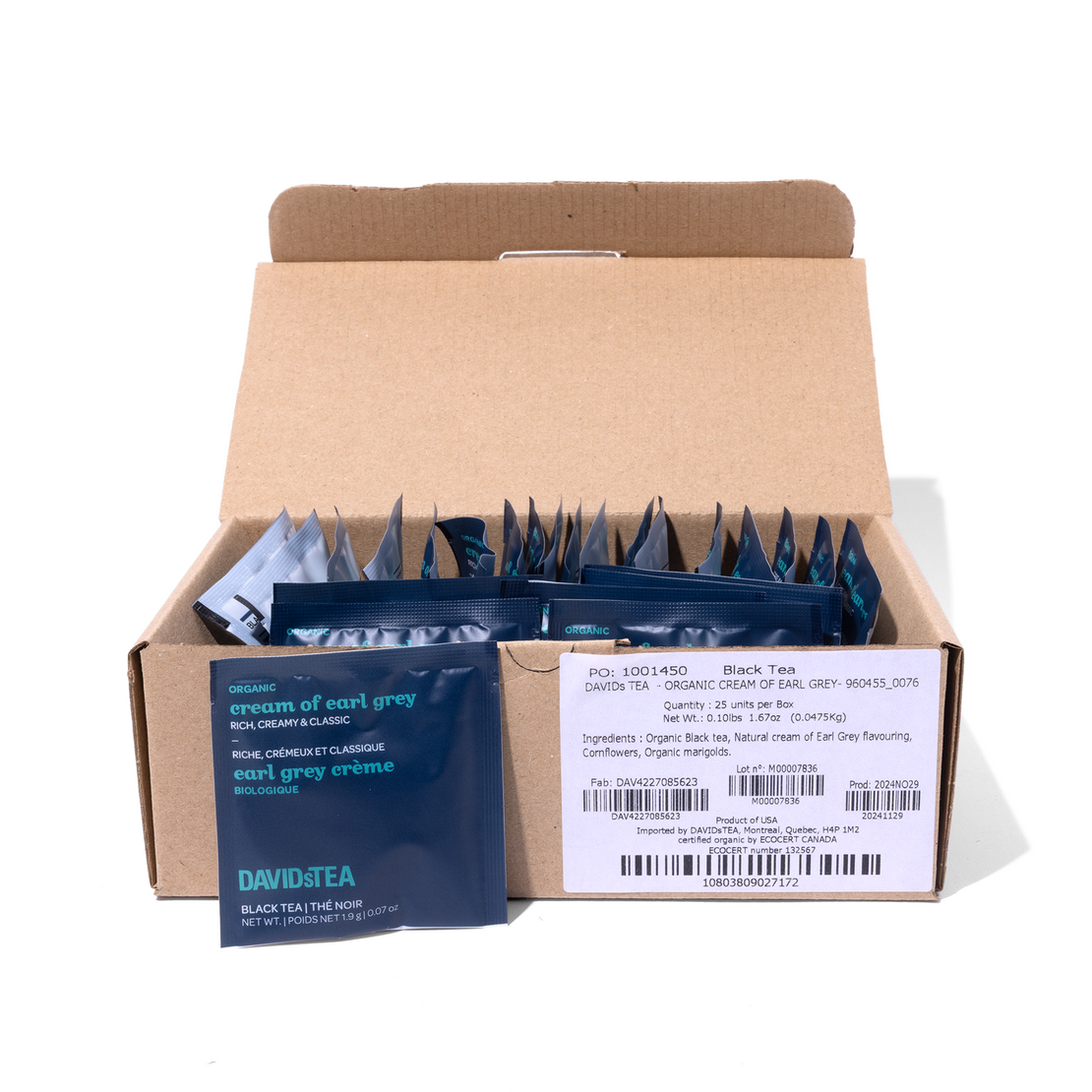Organic Cream of Earl Grey Tea Pack of 25 Sachets  more detail 