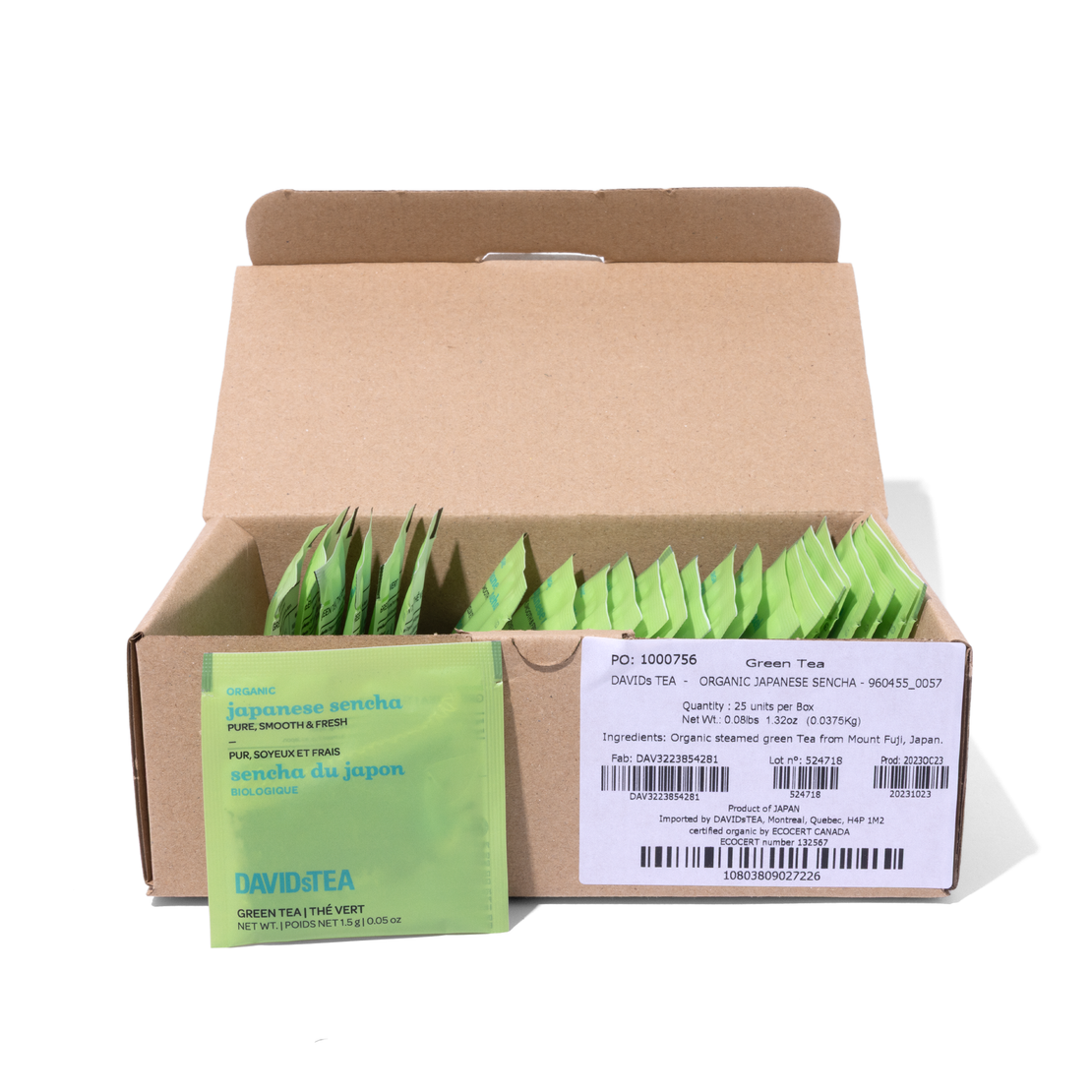 Organic Japanese Sencha Tea Pack of 25 Sachets  more detail 