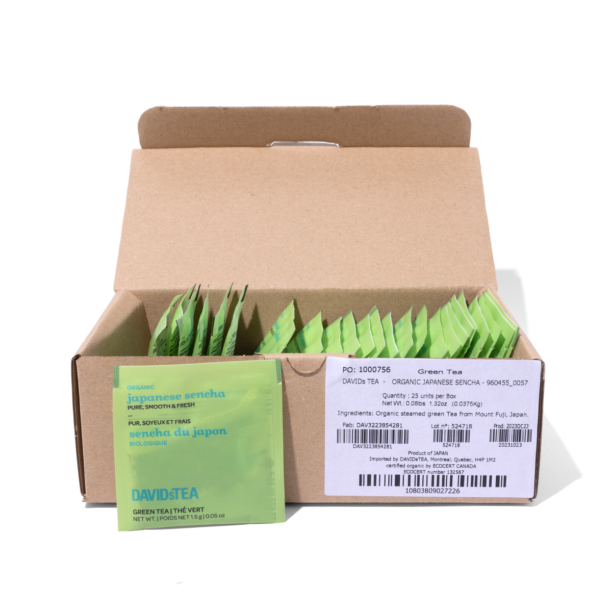 Organic Japanese Sencha Tea Pack of 25 Sachets  more detail