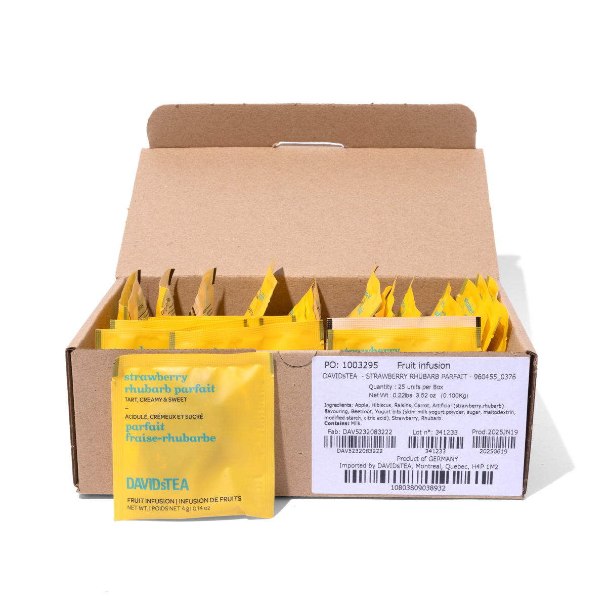 Strawberry Rhubarb Parfait Tea Pack of 25 Sachets  secondary