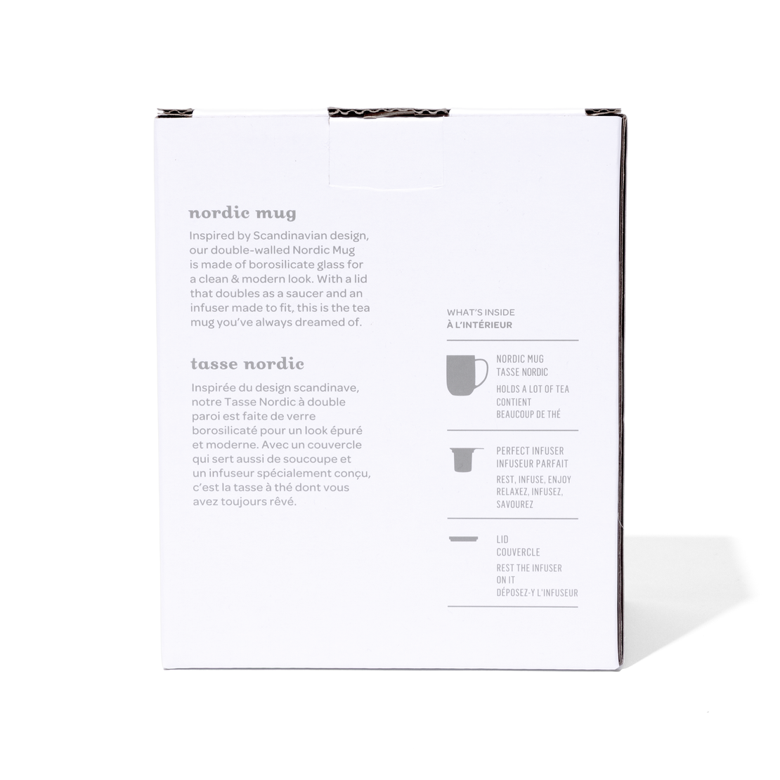 Double Walled Glass Nordic Mug with Infuser  more detail 