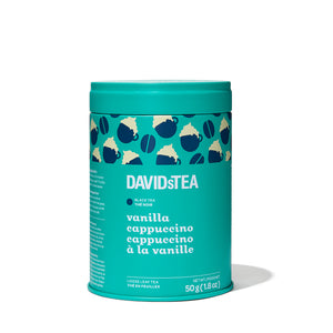 Vanilla Cappuccino Limited Edition Tea Tin Black front view