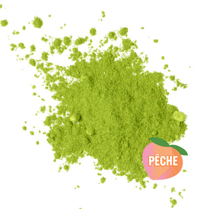 Matcha à la pêche biologique