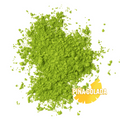 pina colada flavored matcha powder on a white background
