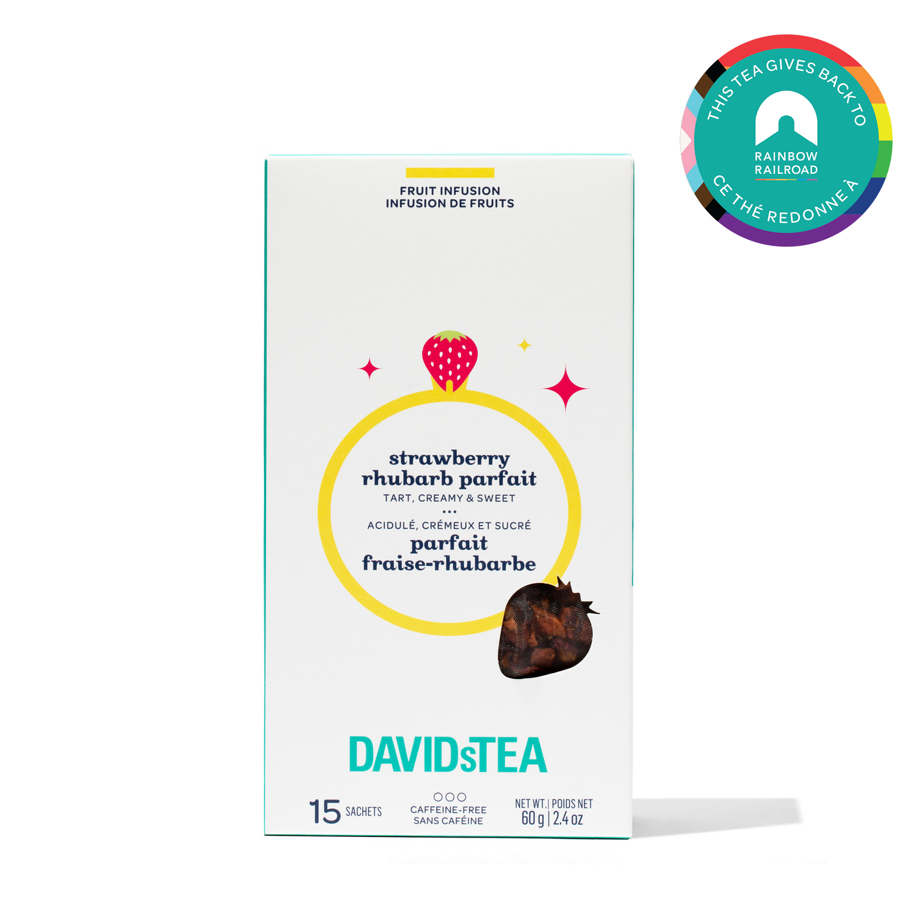 Strawberry Rhubarb Parfait Tea Pack of 15 Sachets