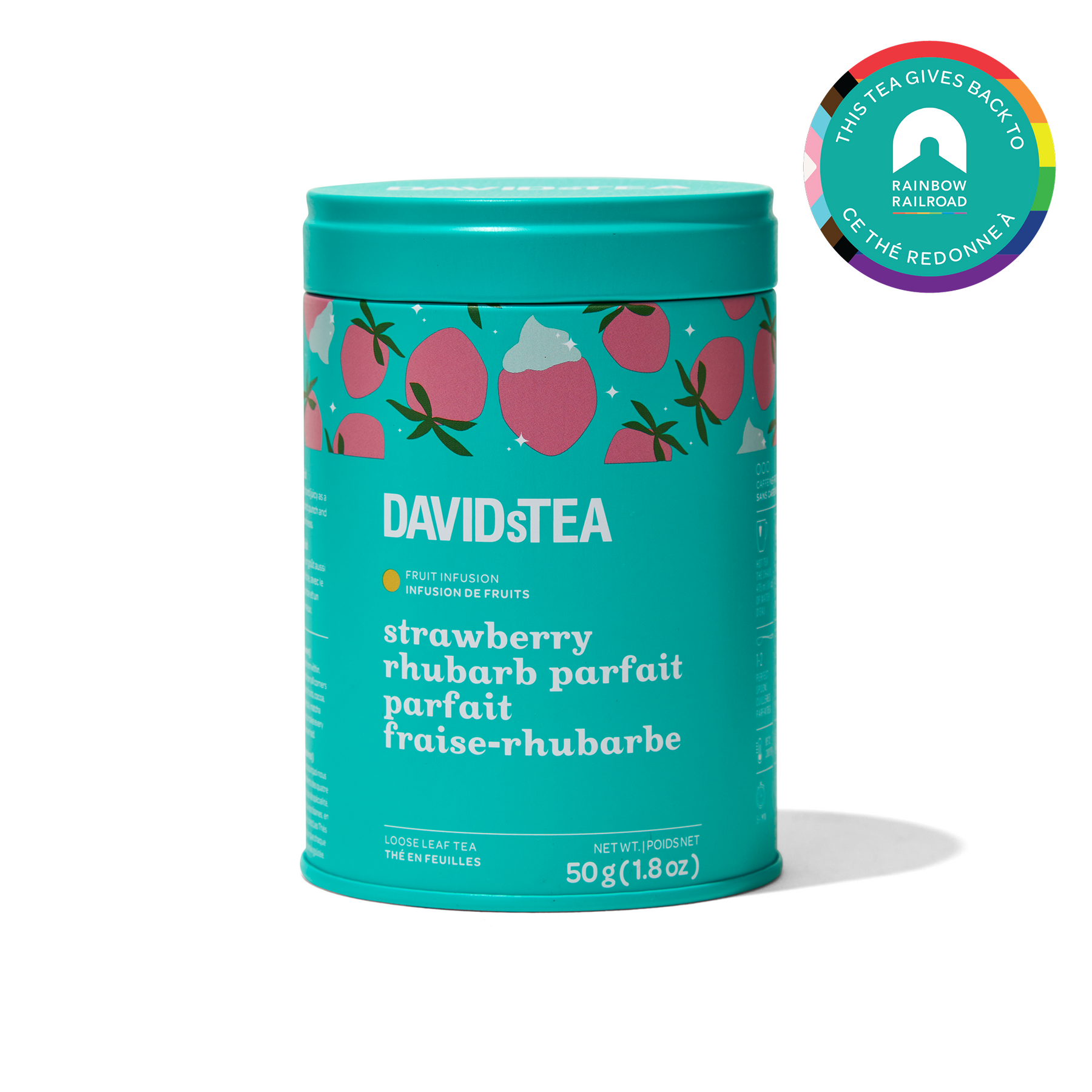 Strawberry Rhubarb Parfait Tea Printed Tin